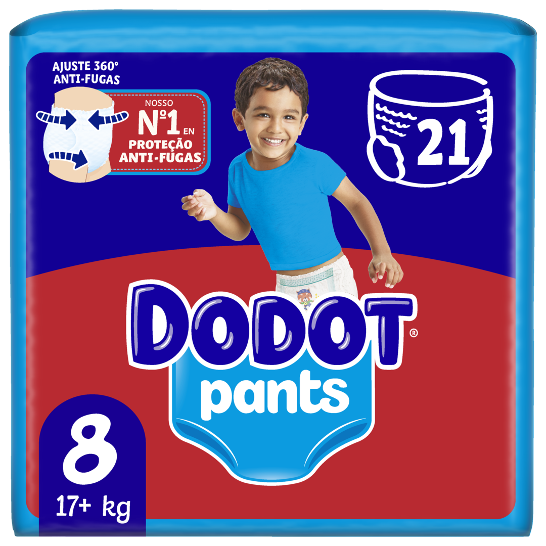 Fraldas Cueca Dodot Pants T8 +17kg 21 un