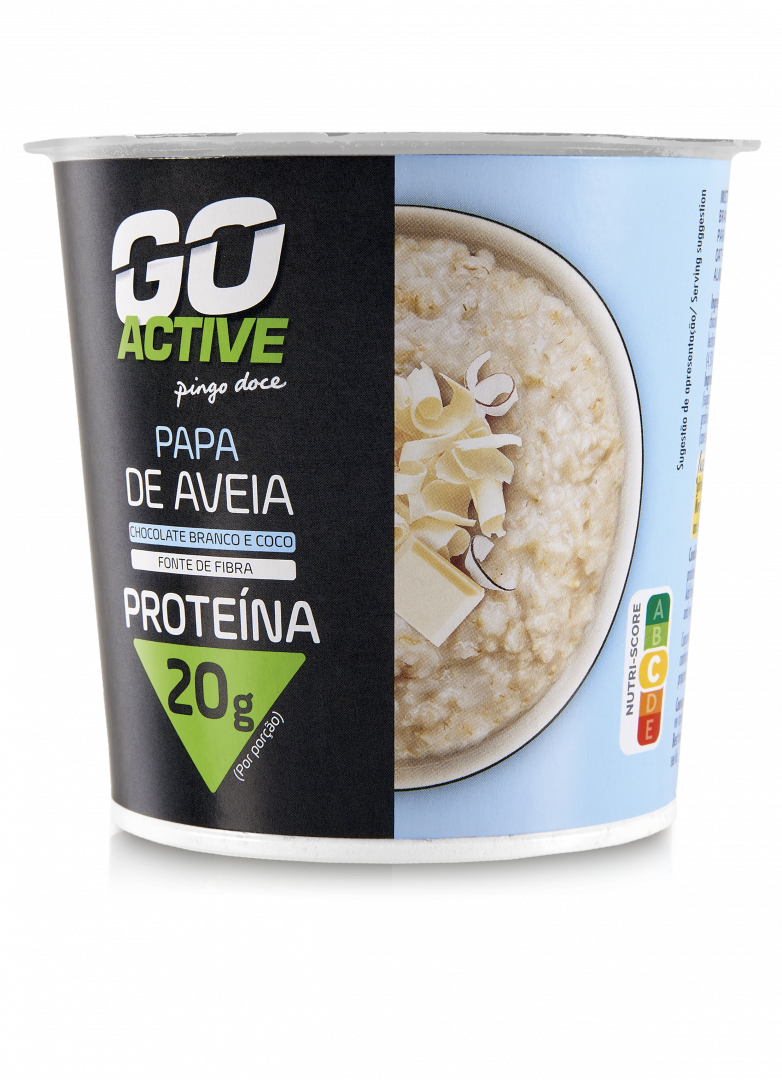 Papa De Aveia Com Chocolate Branco E Coco Go Active 650 g