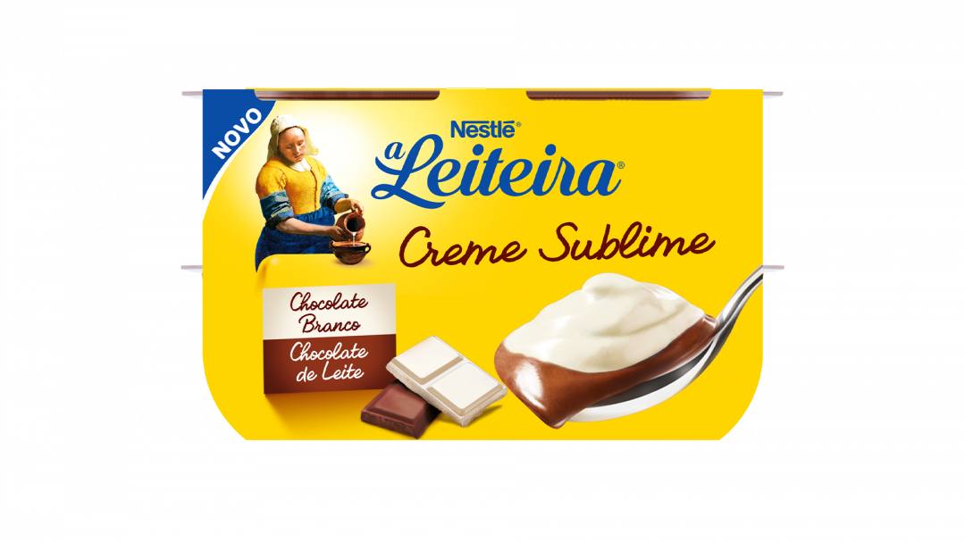 Sobremesa Creme Sublime Chocolate Branco e de Leite Pack 4 A Leiteira