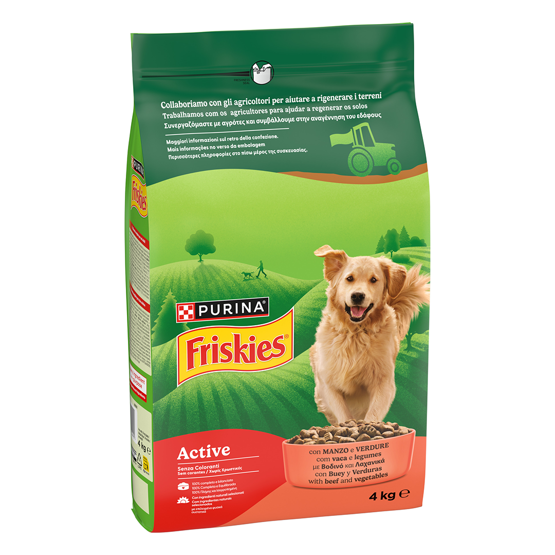 Comida Seca Para Cão Active Com Vaca Purina Friskies 4 kg