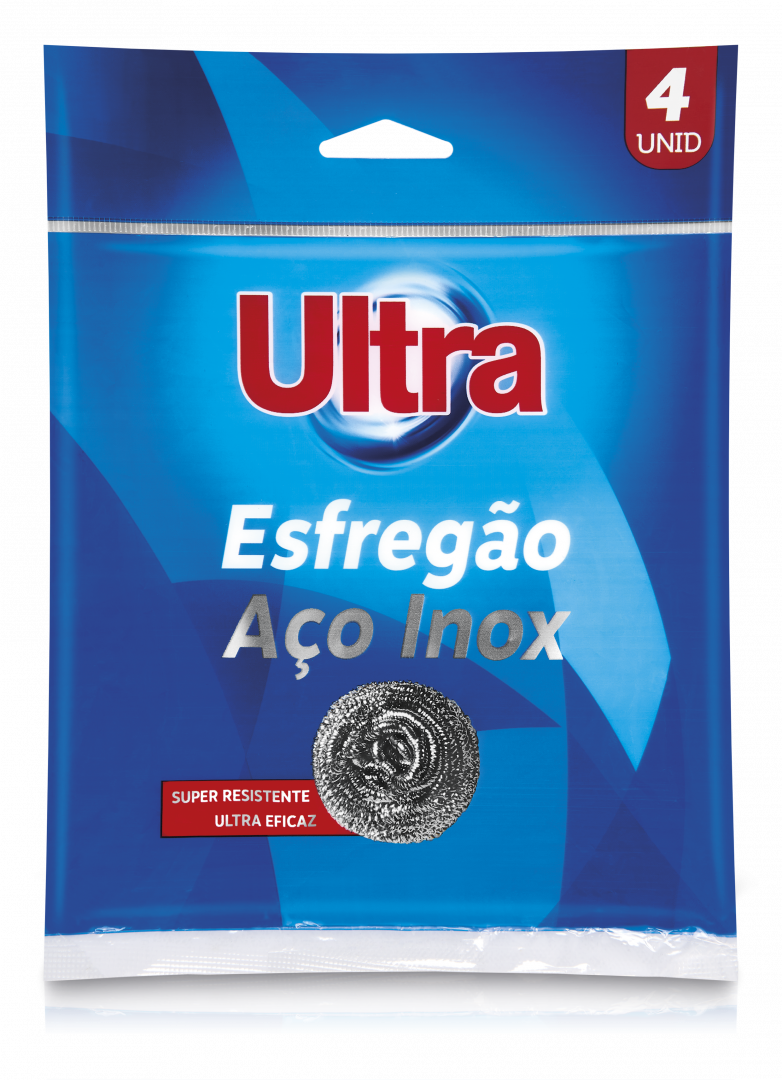 Esfregão Aço Inox 4 un