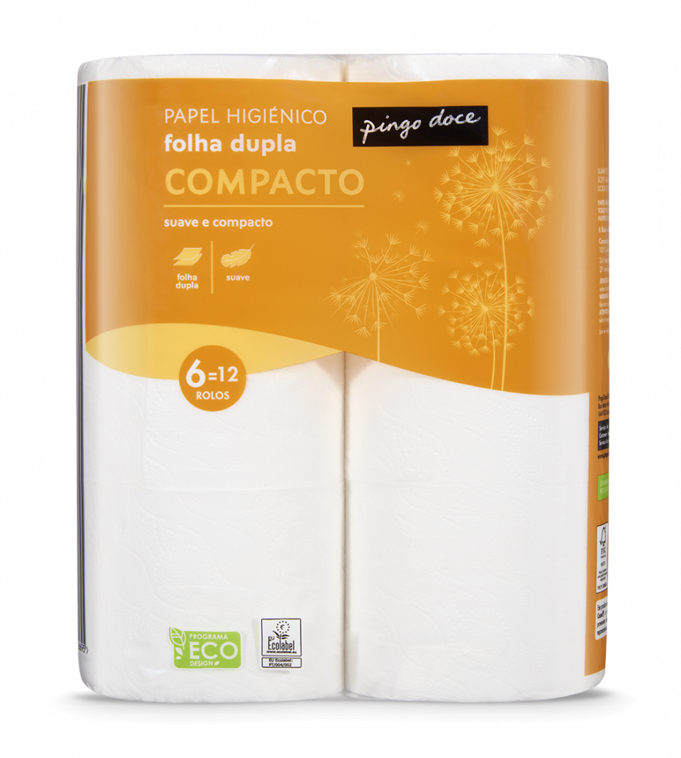 Papel Higiénico Compacto 6=12 Rolos