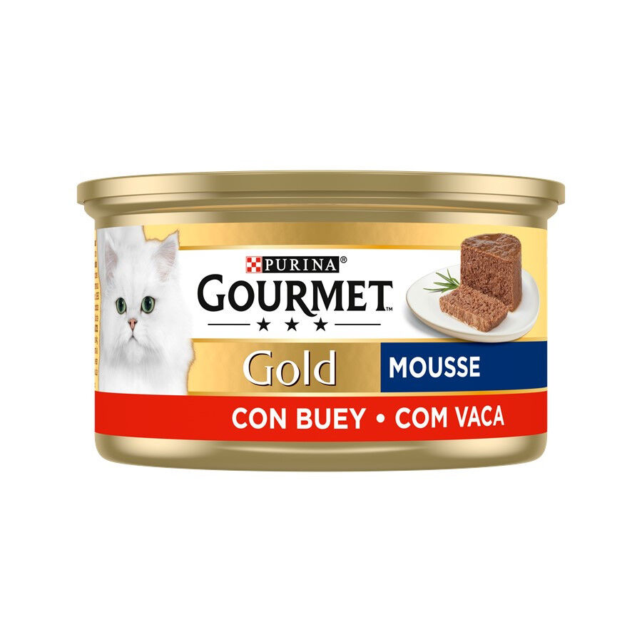 Comida Húmida para Gato Gold Mousse com Vaca