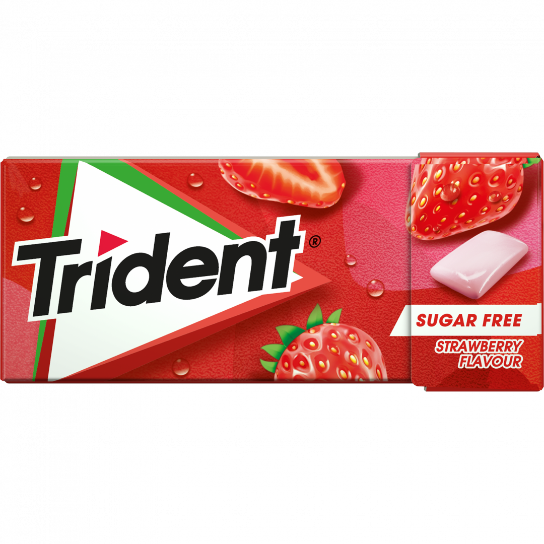 Pastilhas Elásticas Morango Trident 14 g