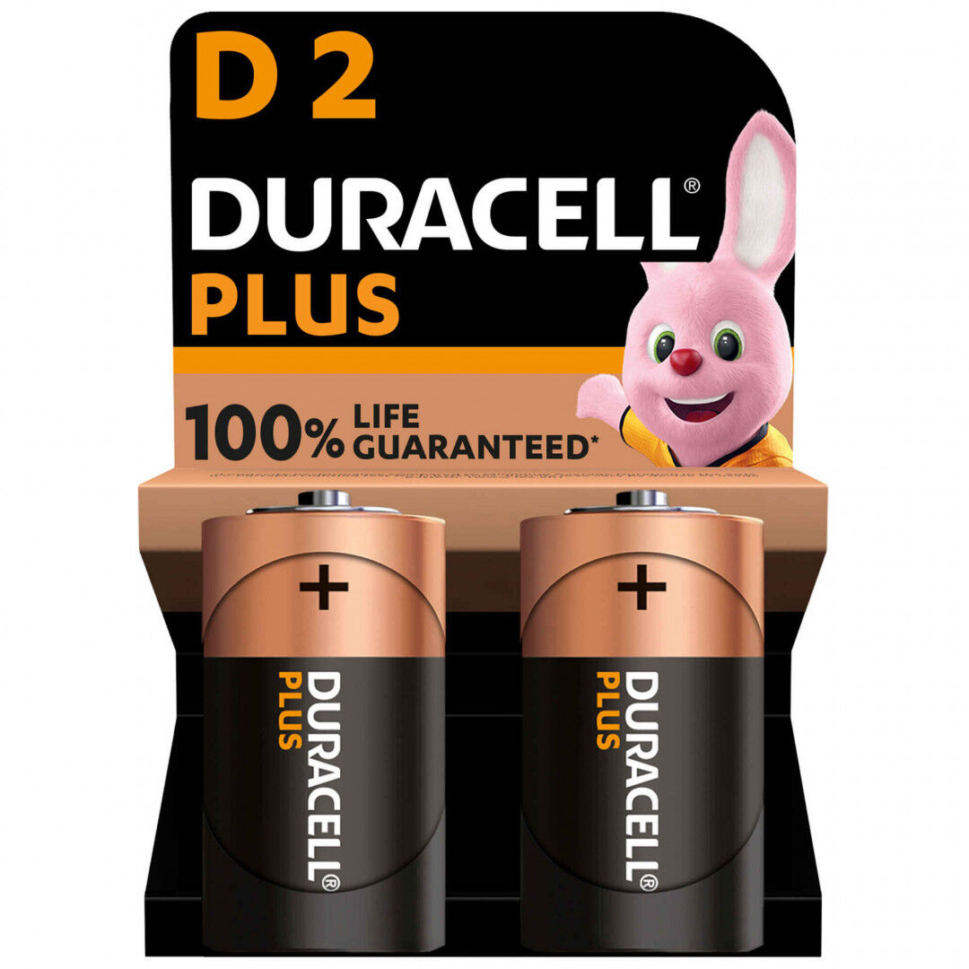 Pilhas Alcalinas Plus D K2 Duracell 3 un