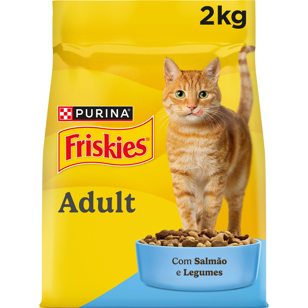 Comida Seca Para Gato Com Salmão Purina Friskies 2 kg