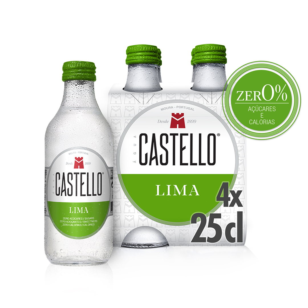 Água Com Gás Lima Pack 4 Castello 1 L
