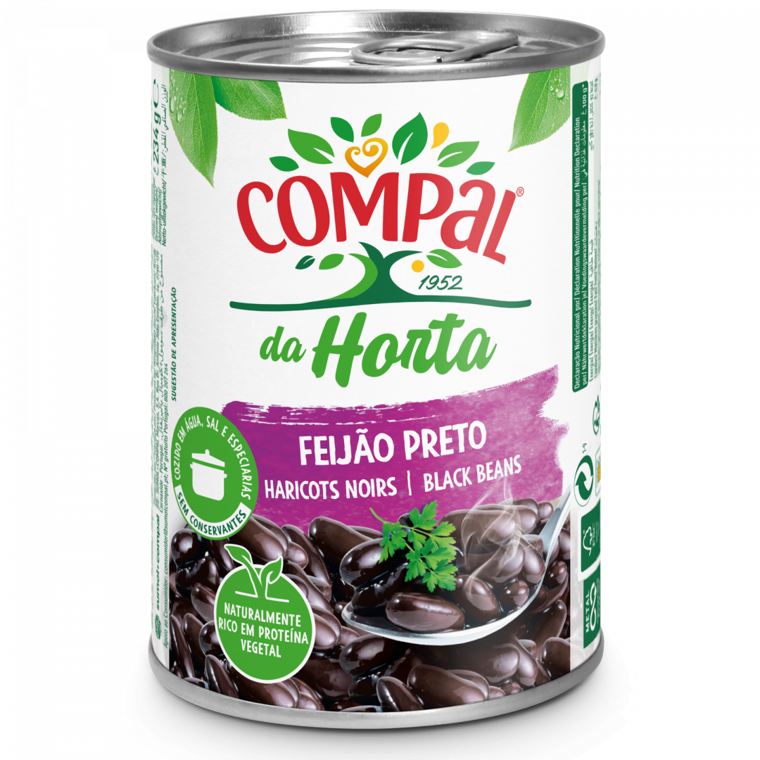 Feijão Preto Cozido Em Lata Compal 234 g