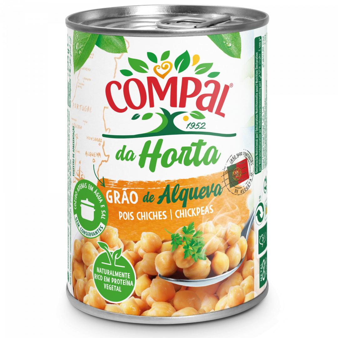Grão De Bico Cozido Em Lata Compal 234 g