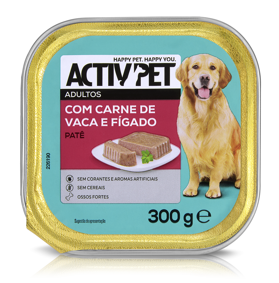 Comida Húmida para Cão Adulto Patê com Vaga e Fígado