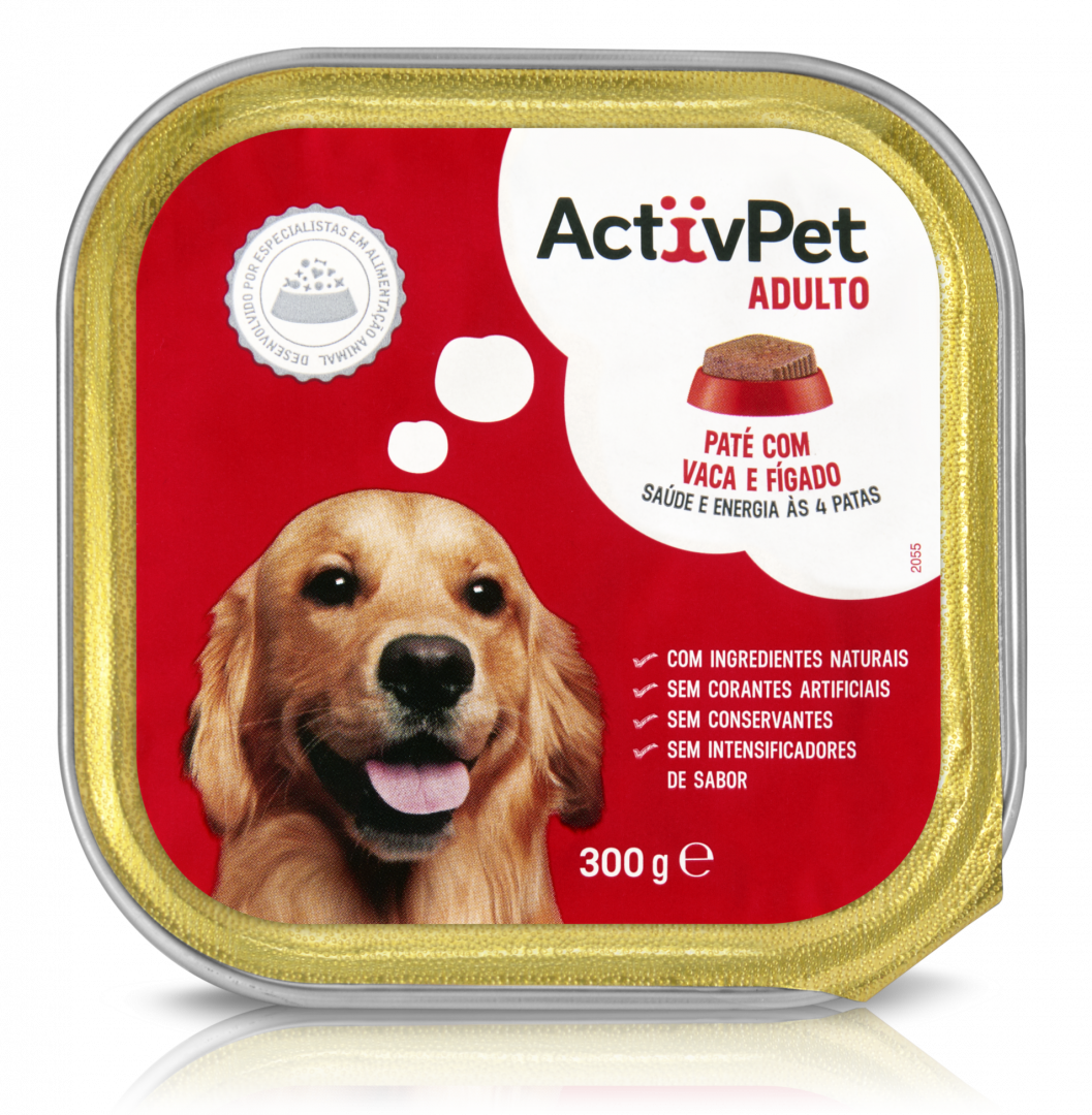 Comida Húmida para Cão Adulto Patê com Vaga e Fígado