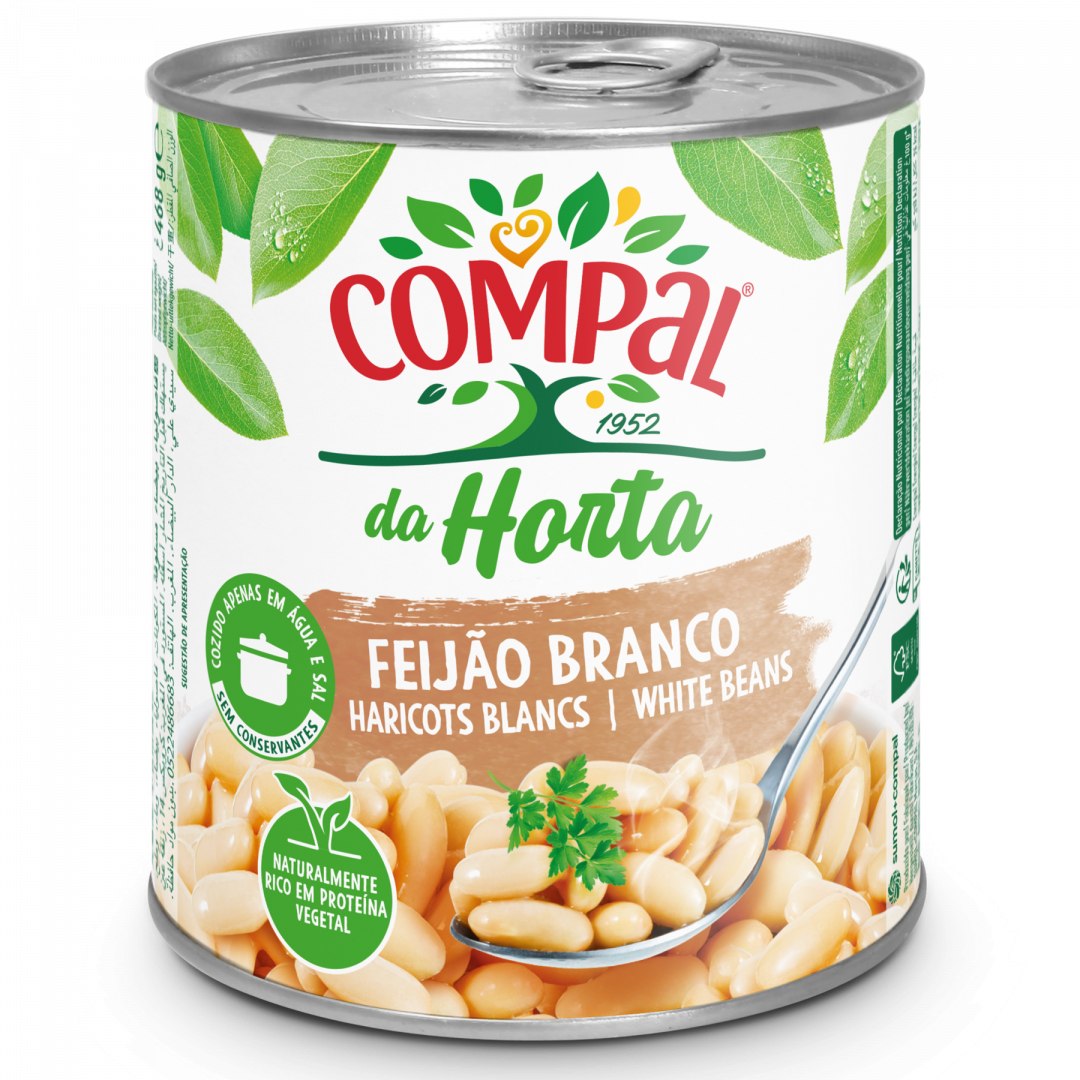 Feijão Branco Cozido Em Lata Compal 468 g