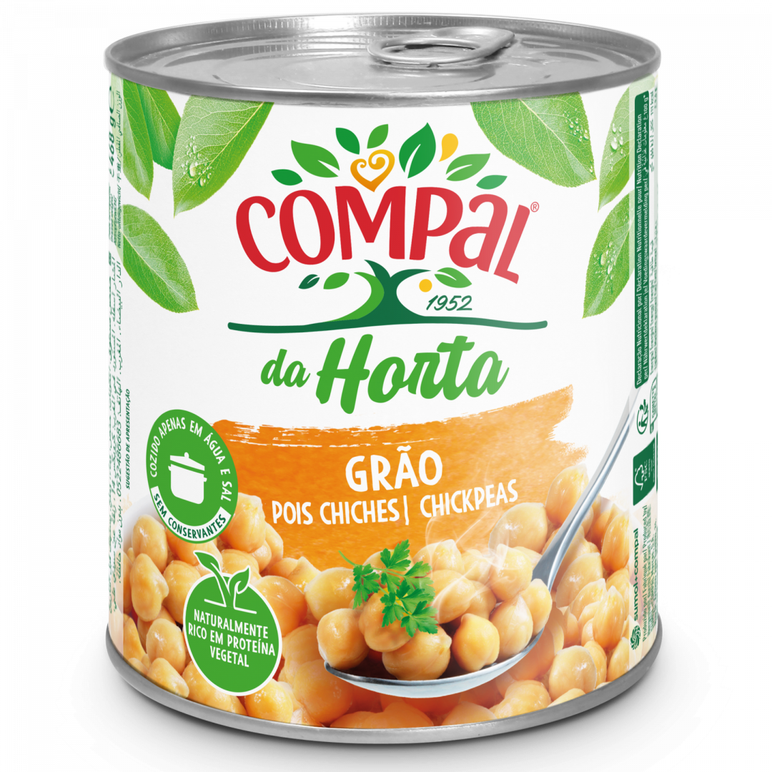 Grão Cozido Em Lata Compal 468 g