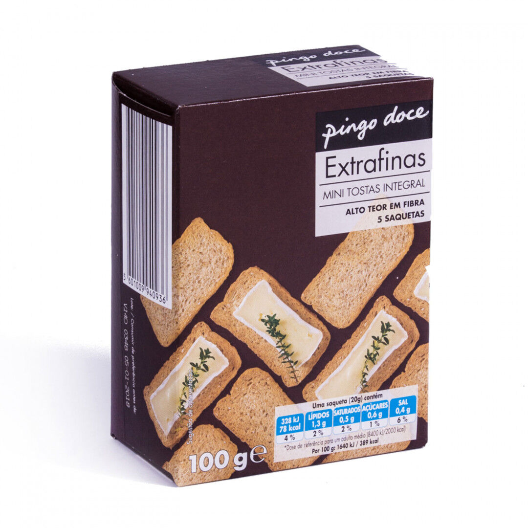 Mini Tostas Extrafinas de Trigo Integral