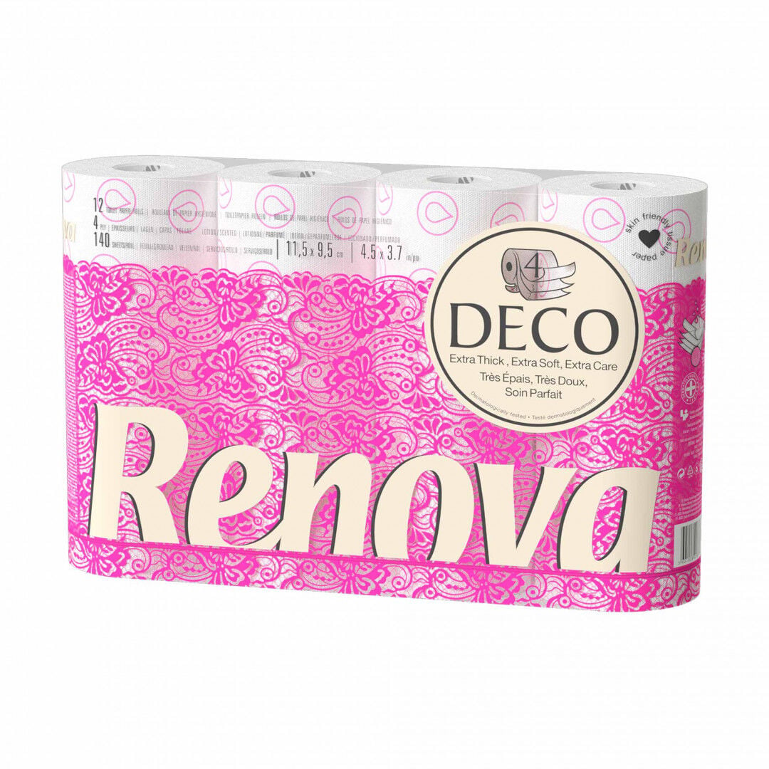 Papel Higiénico Decorado 4 Folhas 12 Rolos