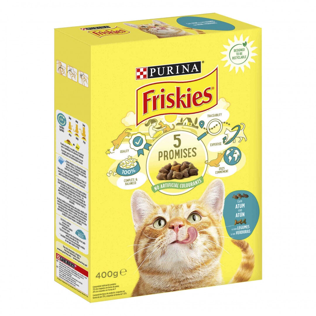 Comida Seca Para Gato Com Atum Purina Friskies 400 g