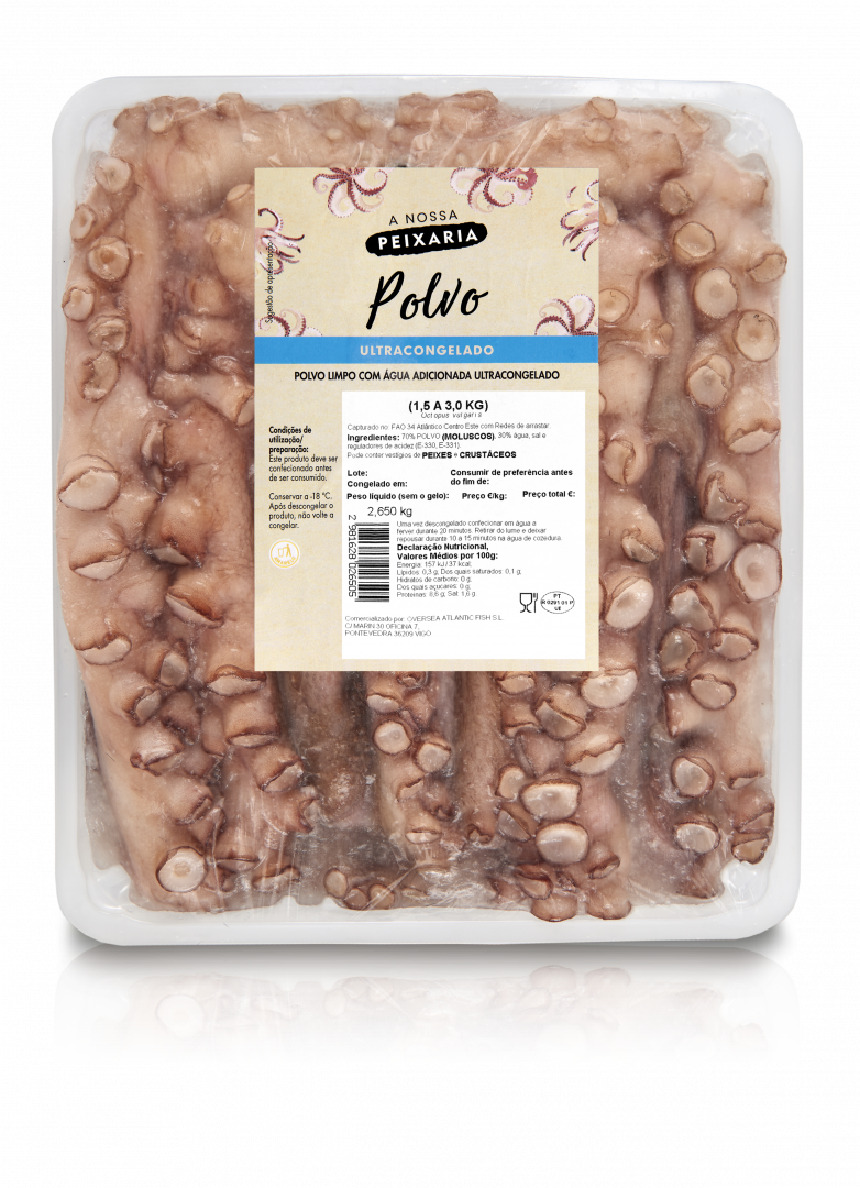 Polvo Limpo Congelado 1,5 a 3kgs