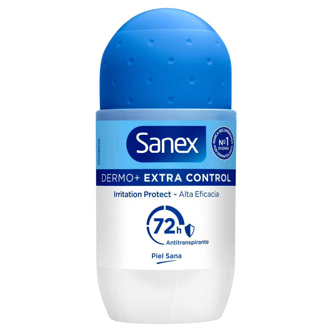 Desodorizante Roll On Dermo+ Extra Control 72h Sanex 50 ml