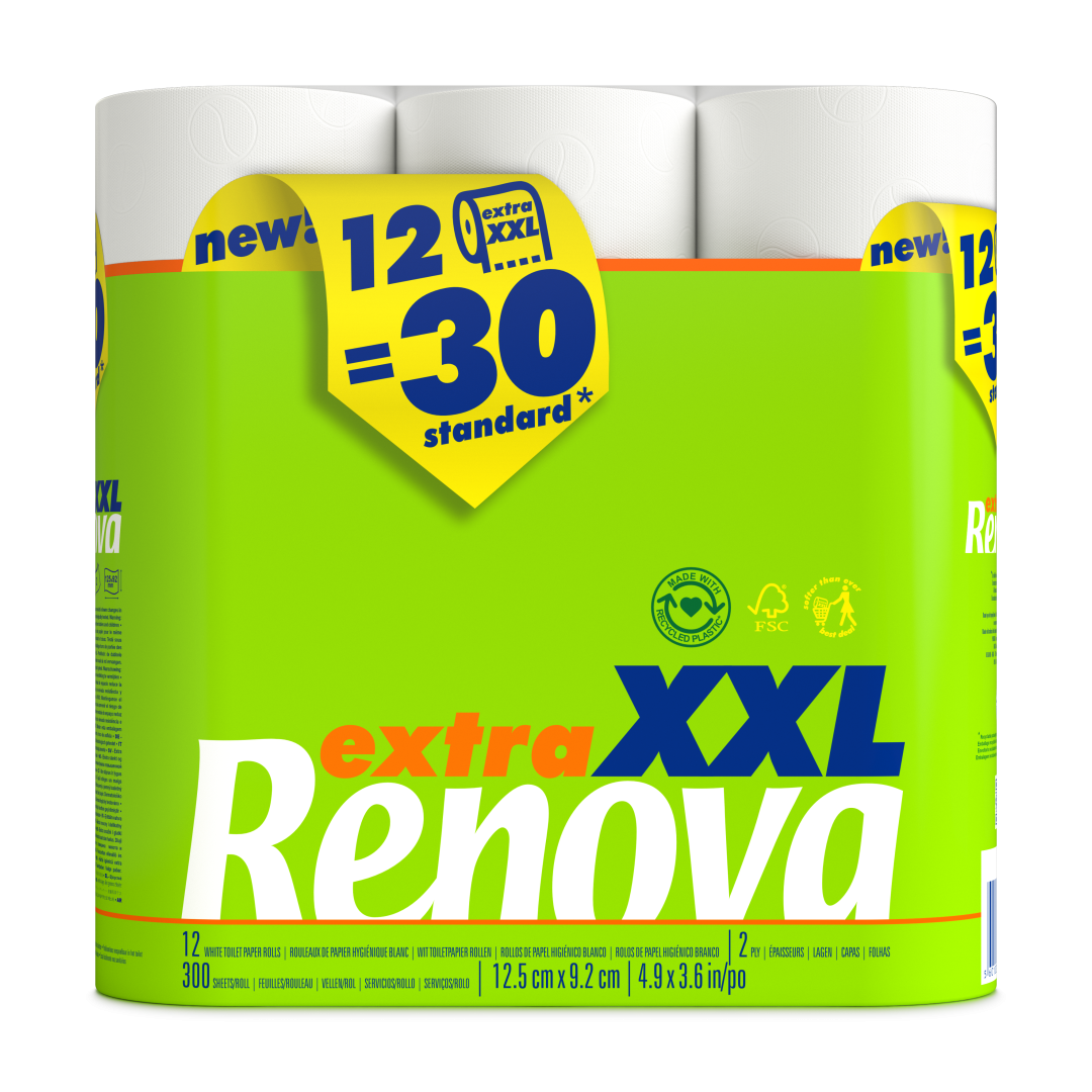 Papel Higiénico Compacto Extra Xxl 12=30 Rolos Renova 12 un