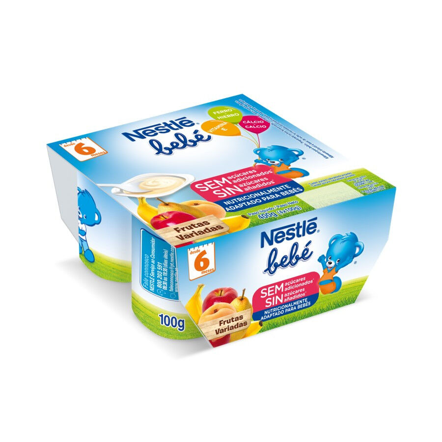 Iogurte Bebé Nestlé Frutas Variadas Pack 4