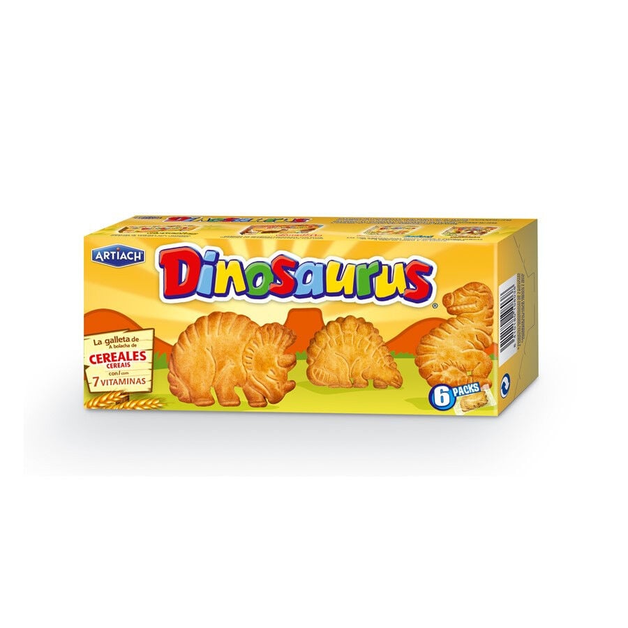 Bolachas Com Cereais Dinosaurus Pack 6 Artiach 185 g