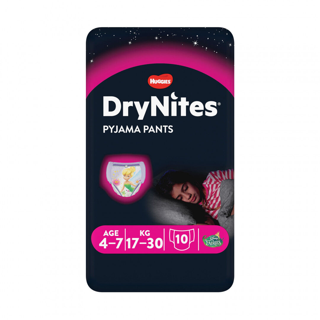 Fraldas DryNites Menina 4-7 Anos 17-30kg