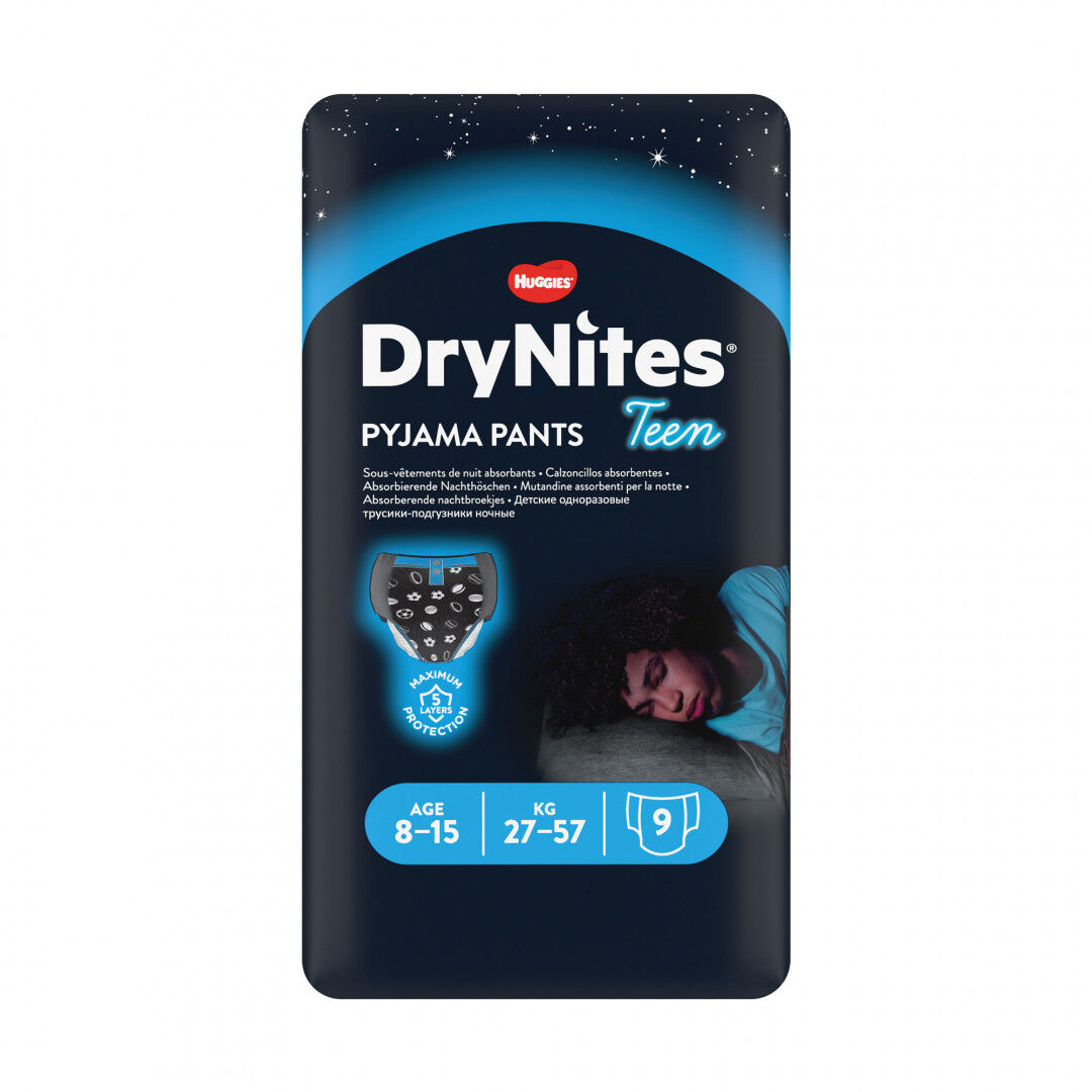 Fraldas DryNites Menino 8-15 Anos 27-57kg