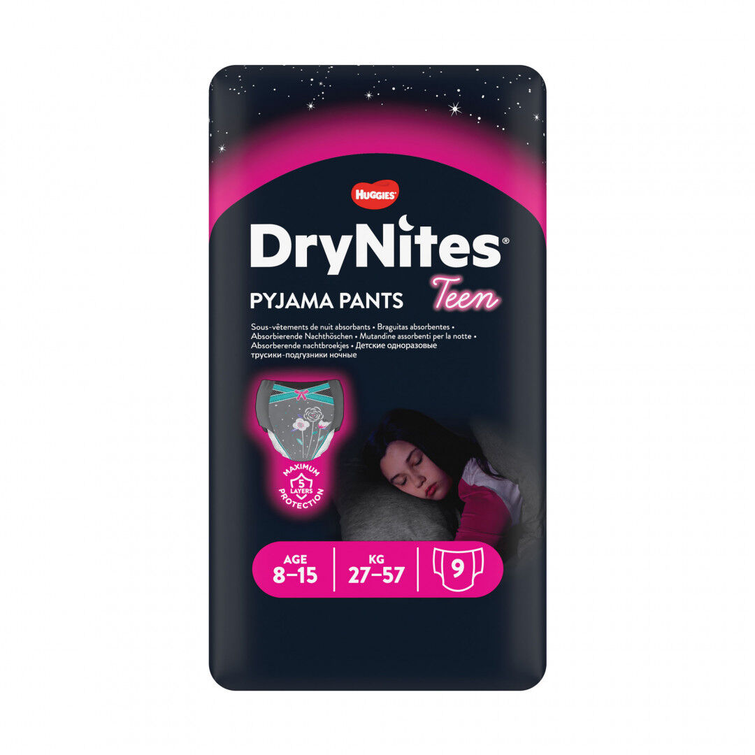 Fraldas DryNites Menina 8-15 Anos 27-57kg