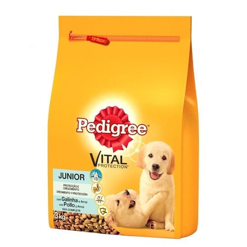 Comida Seca Para Cão Júnior Com Frango Pedigree 3 kg