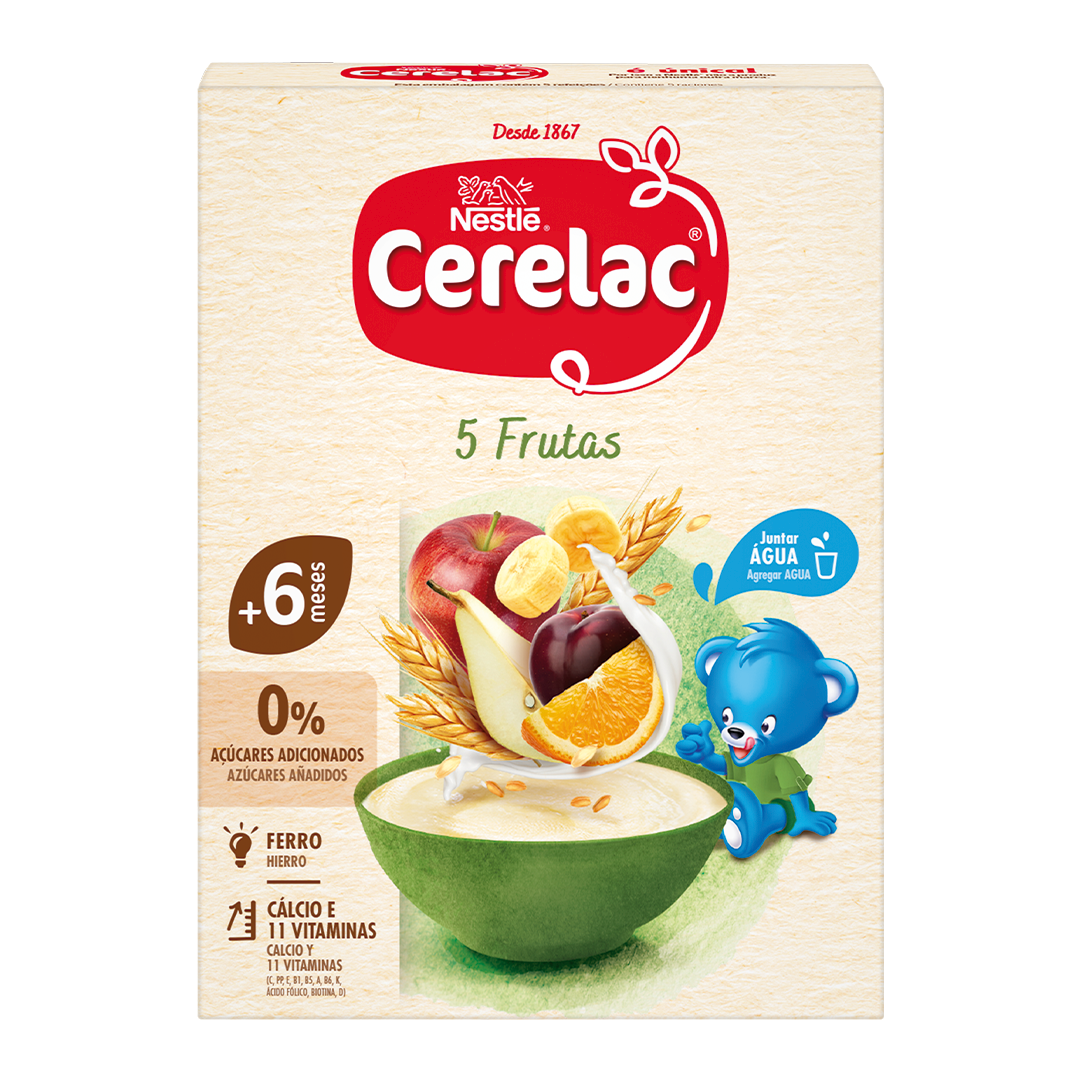 Papa Infantil Farinha Láctea 5 Frutos Cerelac 250 g