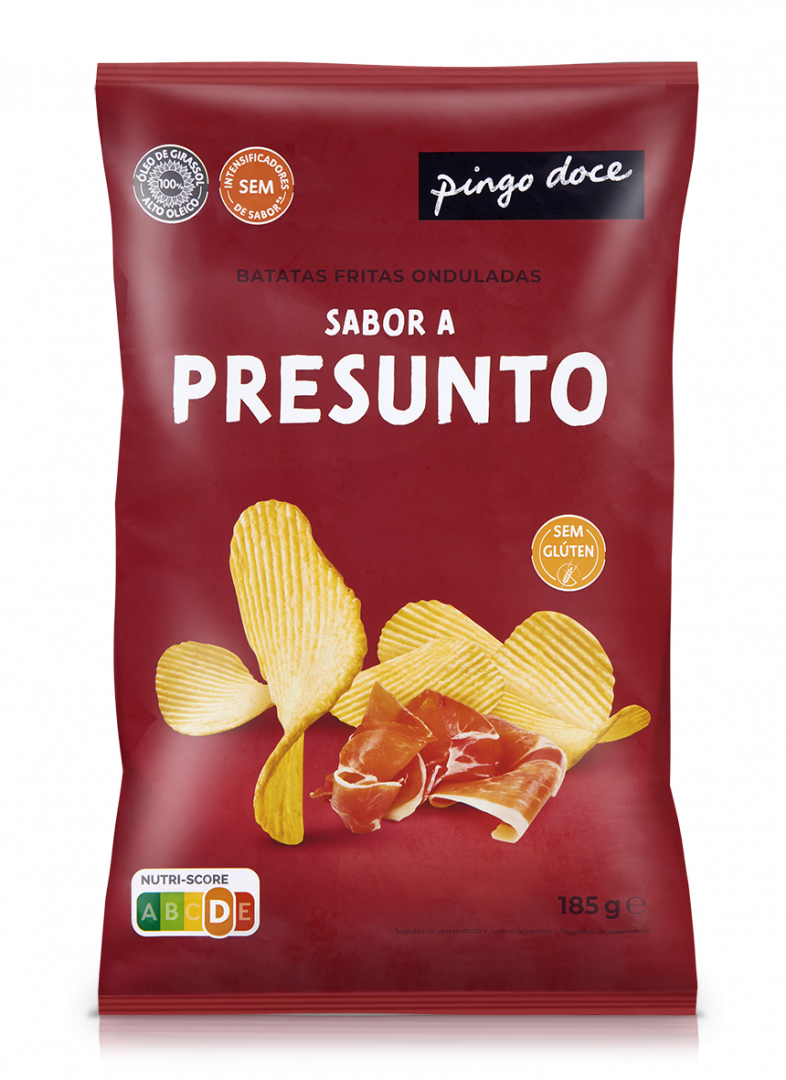 Batatas Fritas Ondulada Sabor a Presunto