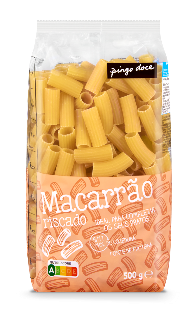 Massa Macarrão Grande Riscado