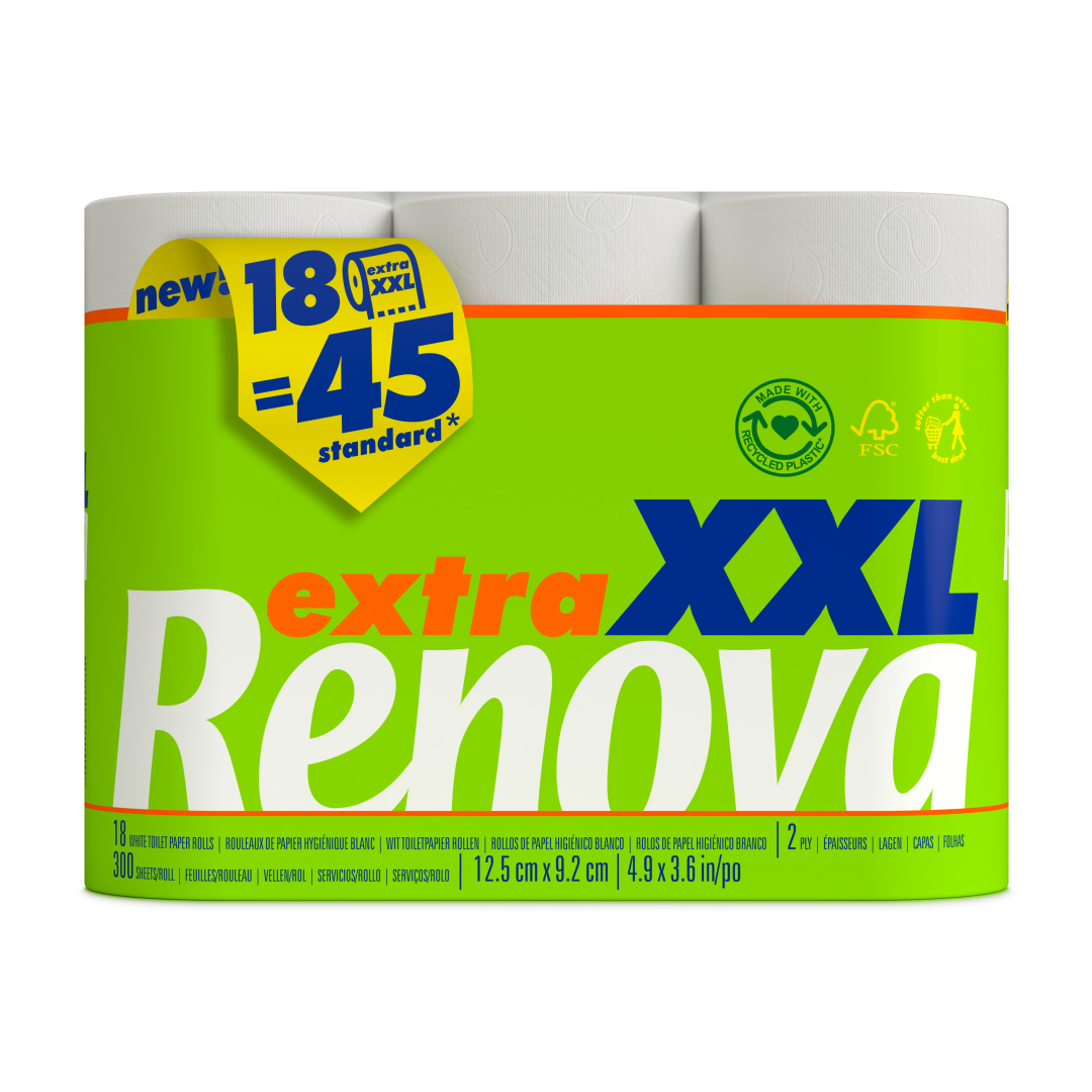 Papel Higiénico Extra Xxl 2 Folhas 18=45 Rolos Renova 45 un