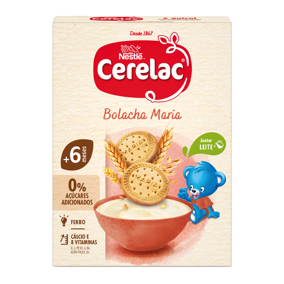Papa Infantil Farinha Láctea Bolacha Maria +6m Cerelac 250 g
