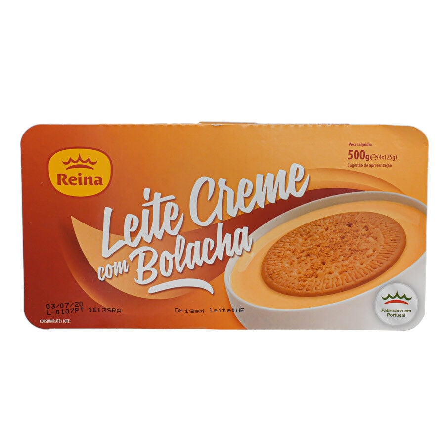 Leite Creme com Bolacha Pack 4 Reina