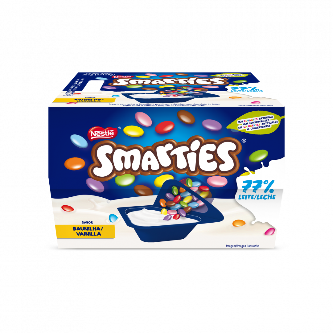 Iogurte Mix-In Smarties Baunilha Pack 2