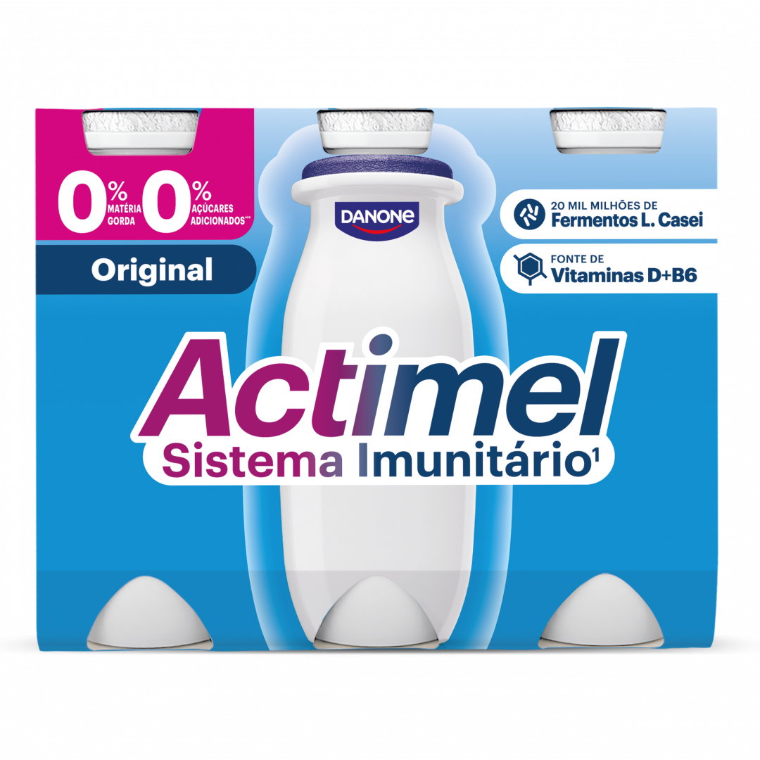Iogurte Líquido Magro Defesas Natural 0% Açúcar Actimel Danone 600 g