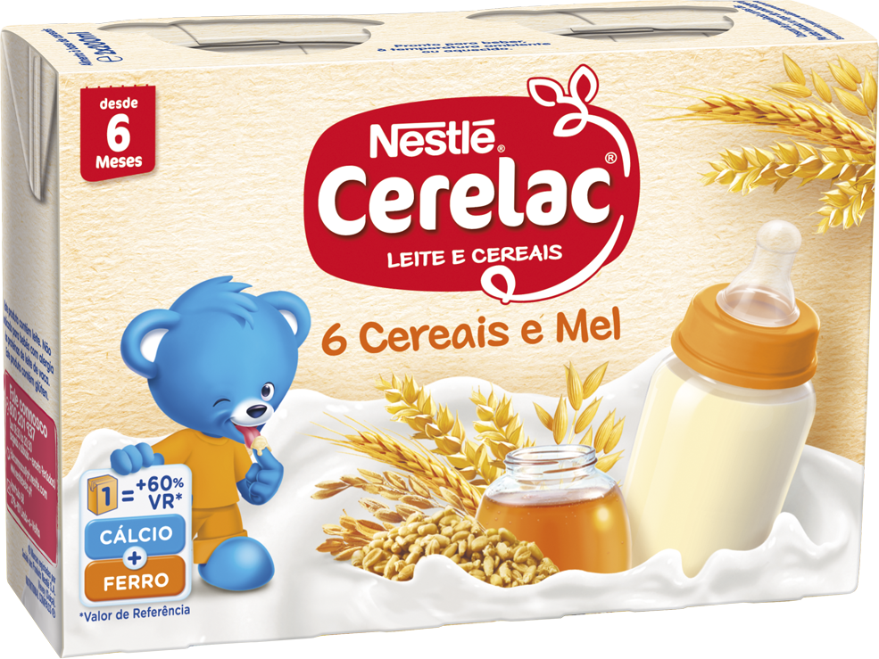 Leite e Cereais 6 Cereais e Mel Cerelac