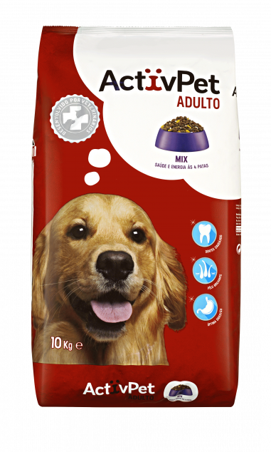 Comida Seca Para Cão Adulto Mix Activpet 10 kg