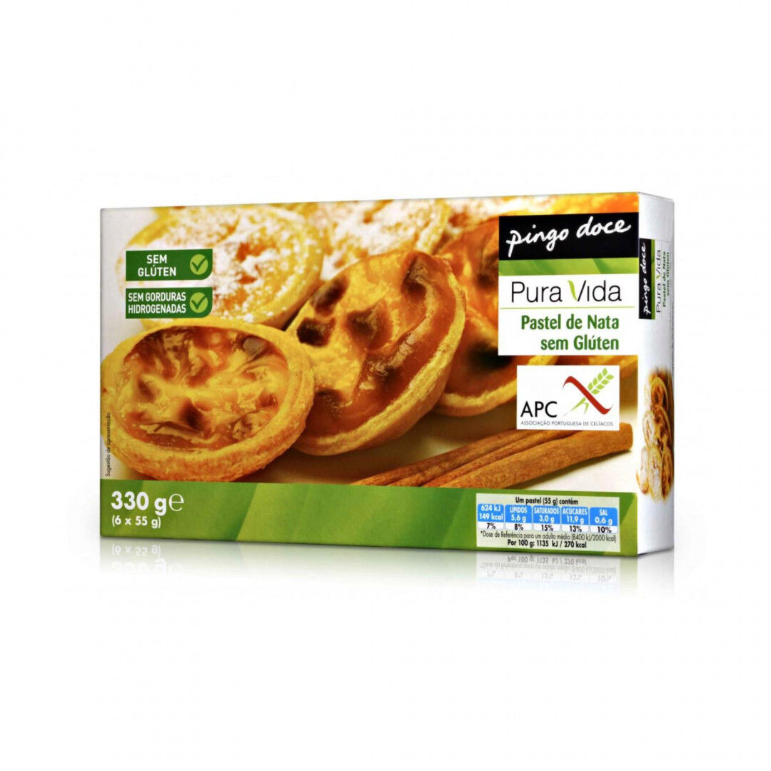 Pastéis De Nata Sem Glúten Pura Vida 330 g