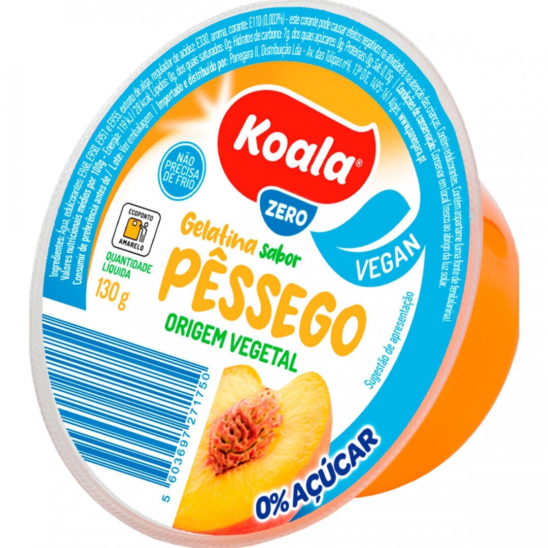 Gelatina Pronta de Pêssego 0% Açúcar