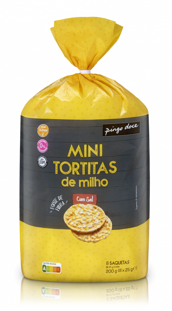 Mini Tortitas de Milho com Sal sem Glúten