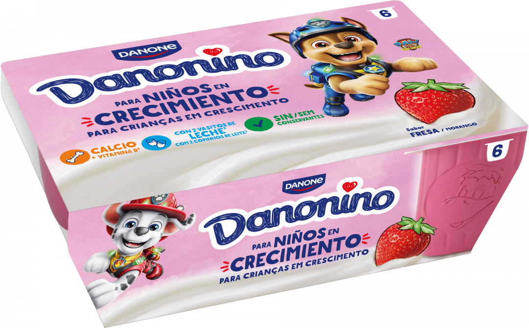 Iogurte Queijinho De Morango Pack 6 Danonino Danone 300 g