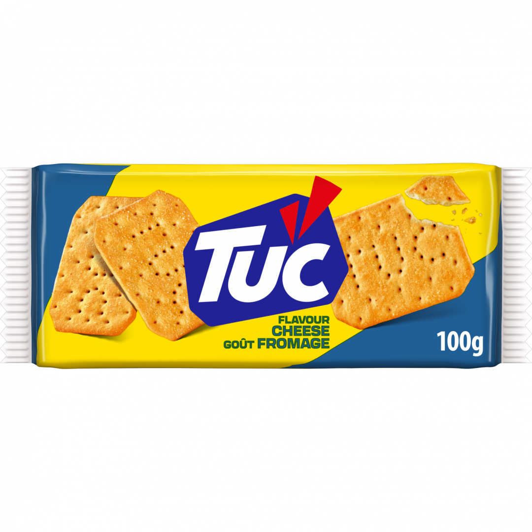 Bolachas Cracker Queijo sem Sal na Superfície