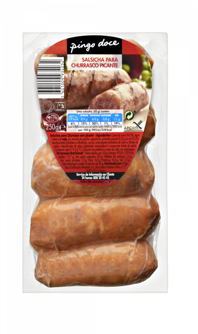 Salsichas  de Churrasco Picante