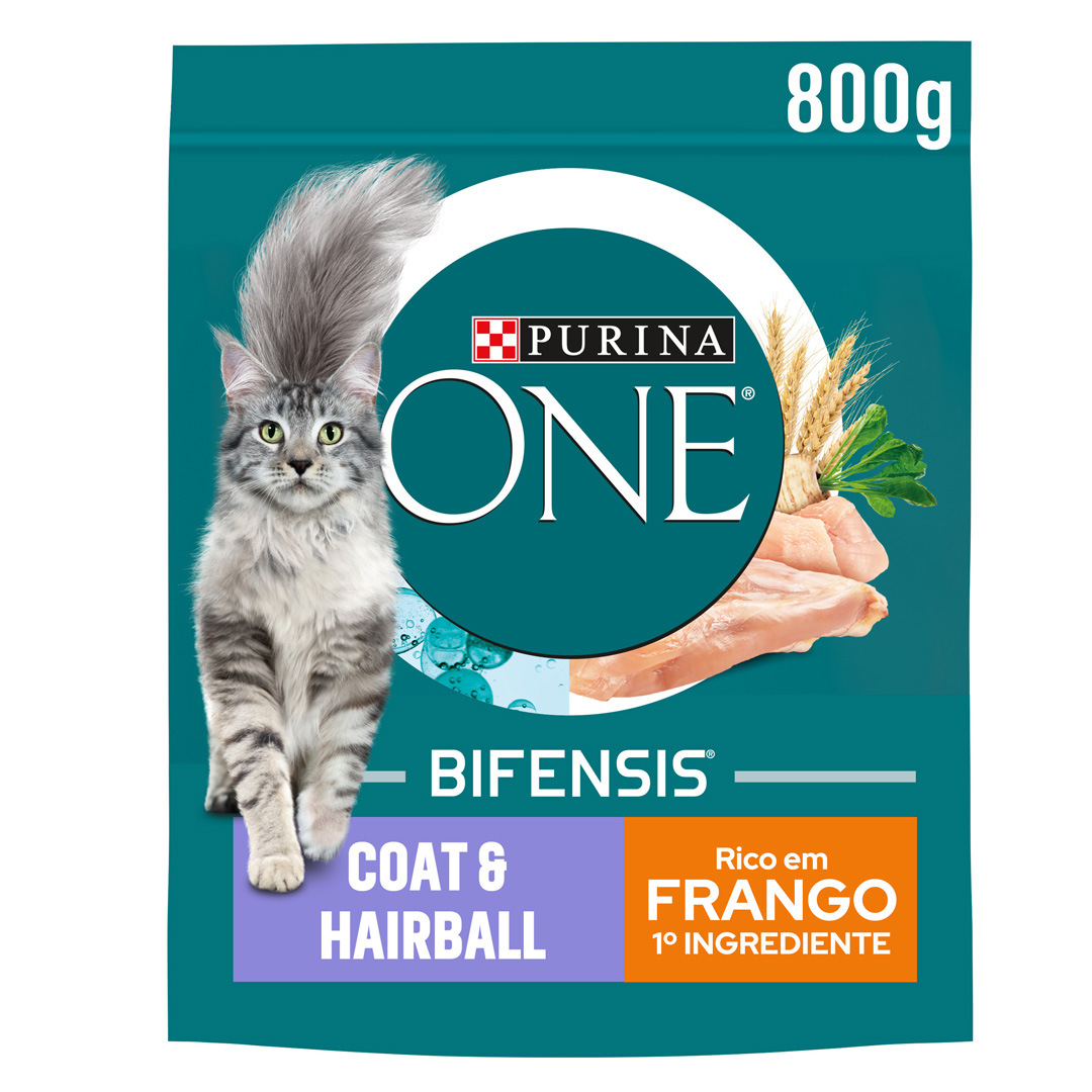 Comida Seca Para Gato Esterilizado Bolas De Pêlo Com Frango Purina One 800 g