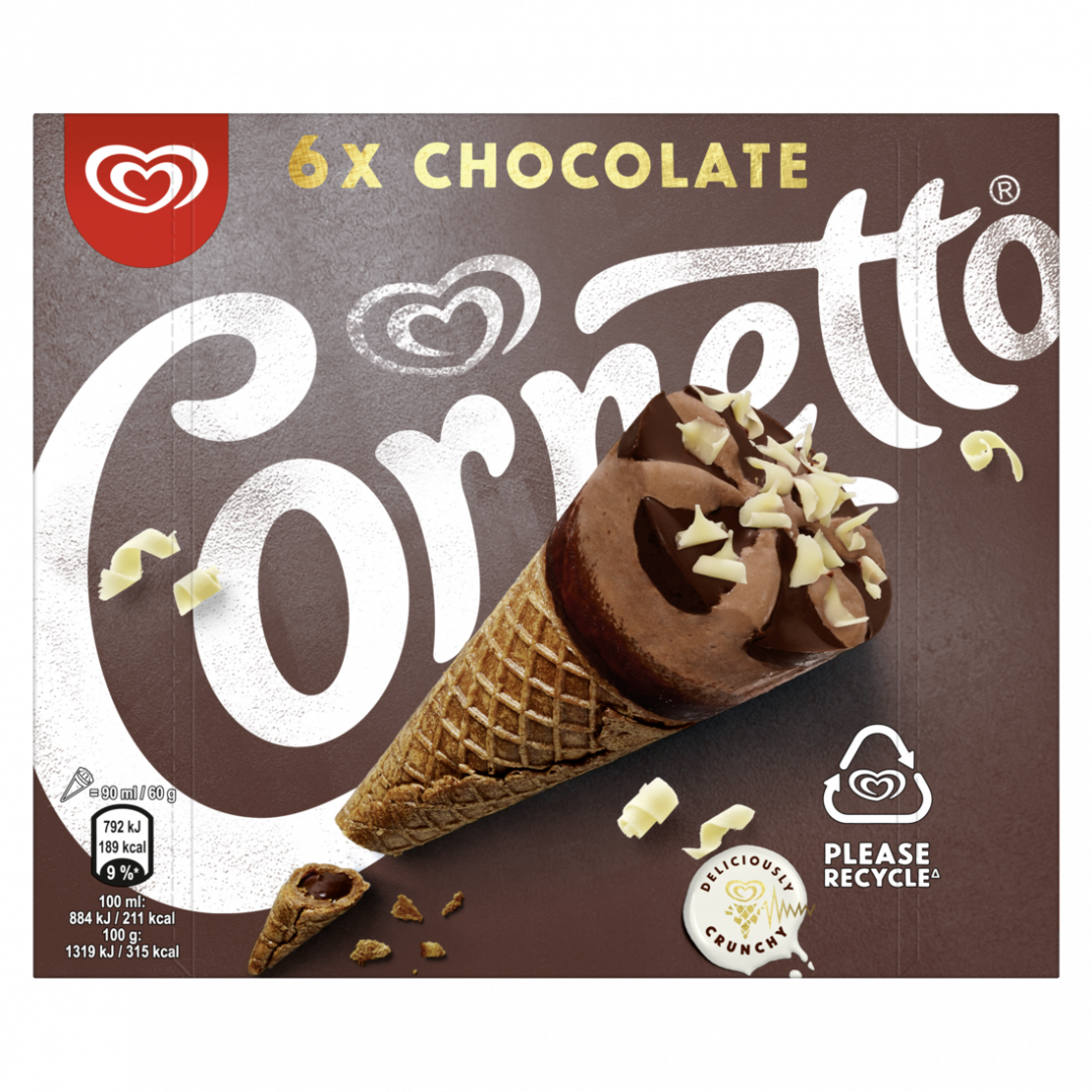 Gelado Cone Chocolate Cornetto 540 ml