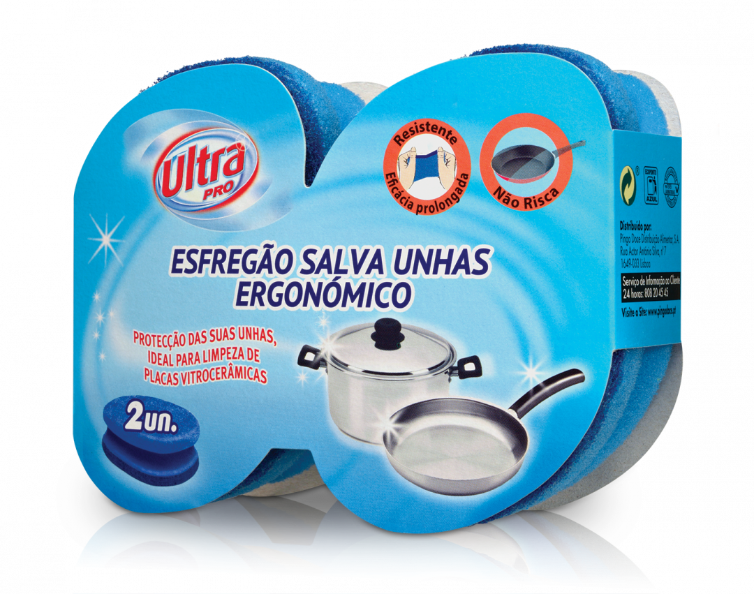 Esfregão Ergonómico Salva Unhas Azul