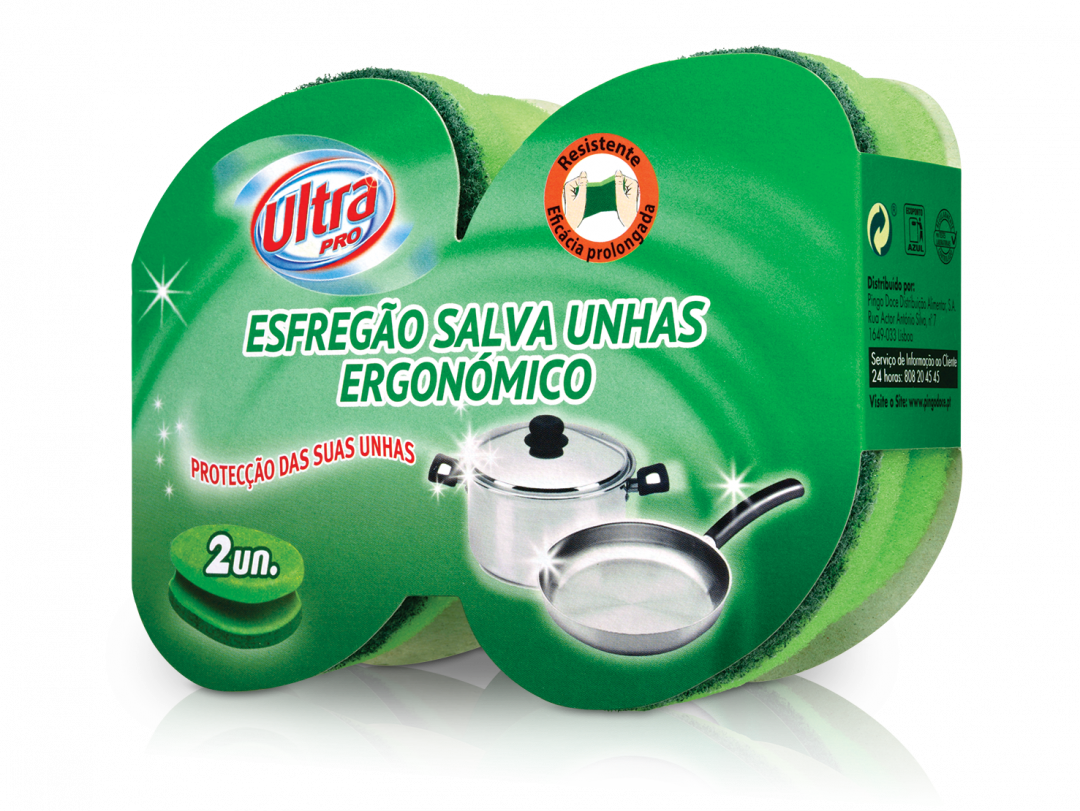 Esfregão Ergonómico Salva Unhas Verde