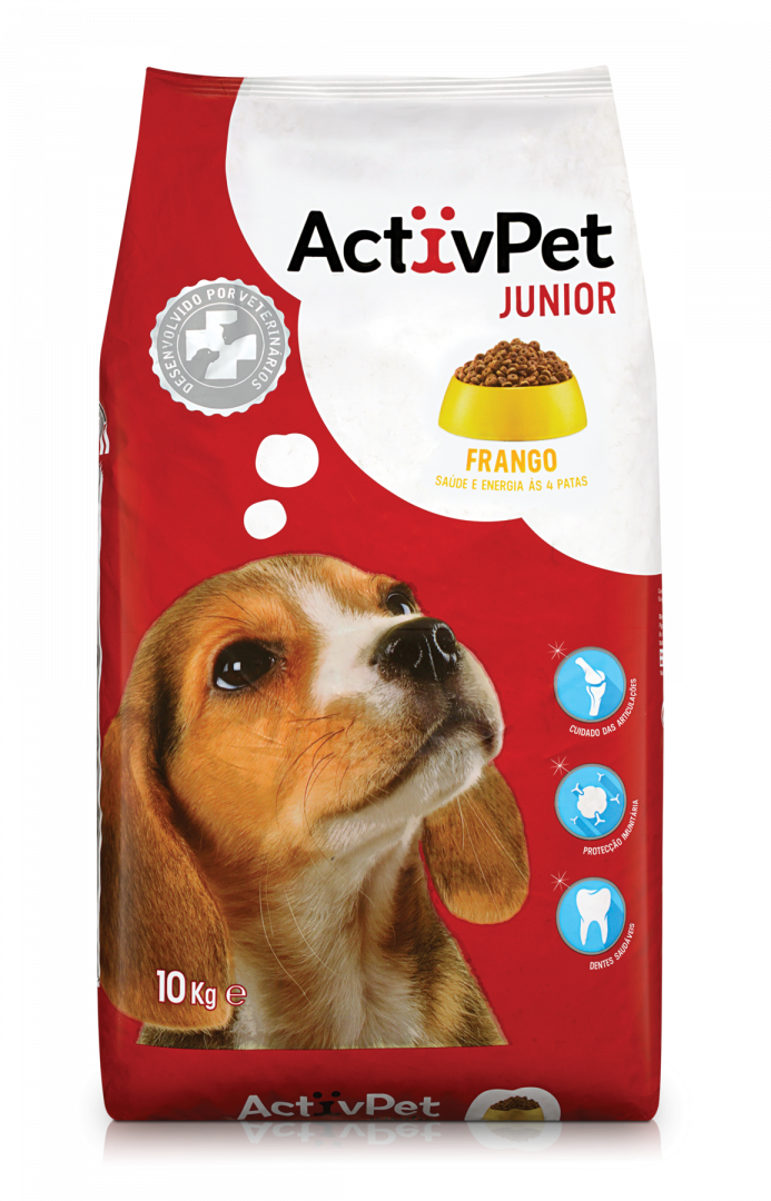 Comida Seca Para Cão Júnior Com Frango Activpet 10 kg